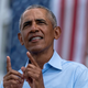 Former US President Barack Obama speaks at a Biden-Harris drive-in rally in Orlando, Florida on October 27, 2020.